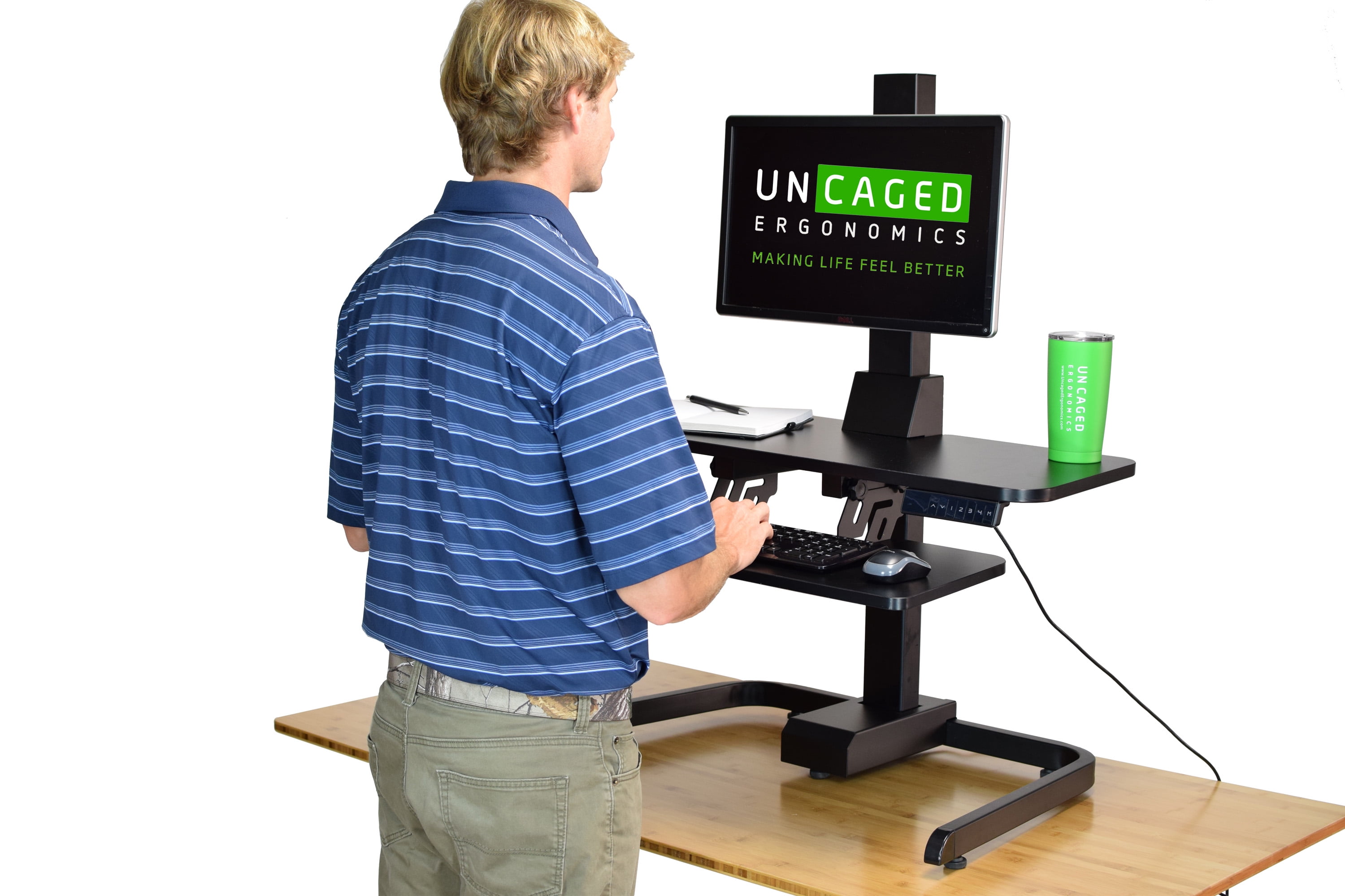 bublitz height adjustable standing desk converter