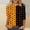 Brown plus size halloween tops a1, variant on Women Plus Size Halloween Round Neck Graphic Tops Cute 3/4 Sleeve Pullover Goth Dressy Casual Tshirt Blouse Spooky Fall Fashion Clothes, Orange 2XL