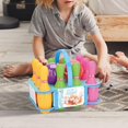 thumbnail image 1 of Juego de bolos para niños, actividad preescolar con estante, juego de ocio de interior interior interior para niños de bolos para niños niñas para Coloful 19cm, 1 of 10