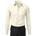 thumbnail image 2 of Berlioni Italy Men's Long Sleeve Solid Premium Dress Shirt, 2 of 4