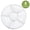 White & Silver, variant on Divided Round Plastic Serving Tray 2 Pack, 6 Section Snack Platter for Veggie Fruit Candy Chips, Perfect Serving Dish for Home Party Picnic and Events