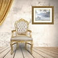 thumbnail image 3 of Frank, Assaf 24x19 Gold Ornate Wood Framed with Double Matting Museum Art Print Titled - Bench by still lake, 3 of 4