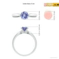 thumbnail image 6 of ANGARA Natural Solitaire Round Tanzanite Tapered Shank Ring in 14K White Gold for Women (Size-6mm) | December Birthstone, Birthday, Anniversary, Jewelry Gift for Women | Natural Tanzanite Ring, 6 of 10