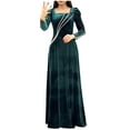 thumbnail image 2 of Gspmoly Robes d'Été pour Femmes, Robe Longue Décontractée à Manches Longues pour Dames au Style Élégant avec Strass, Robes Formelles pour Femmes en Liquidation, 2 of 6