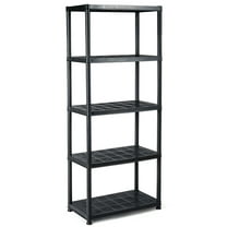 YEXJ 5-Tier Storage Shelving Freestanding Heavy Duty Rack,28"L X 15"W X 67"H,Black