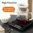 thumbnail image 2 of Coffee Scale with Timer, Portable Mini Espresso Scale with Manual & Auto Timer, USB-C Rechargeable, 2kg/0.1g High Precision Scale for Espresso and Pour-Over, Black, 2 of 7