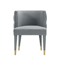 Manhattan Comfort Maya Dining Chair with Solid Wood Frame in Gray