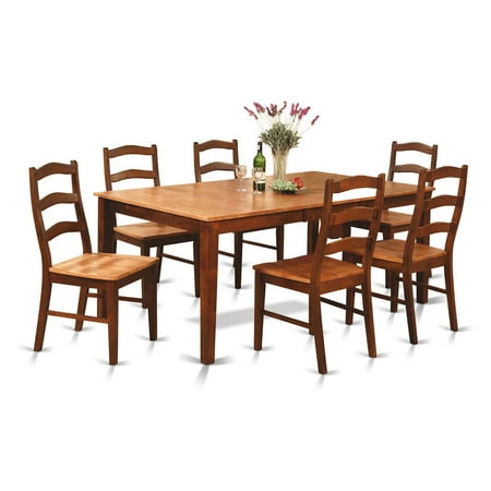7 Piece Extension Table - East West Furniture Henley 7 Piece Rectangular Extension Dining Table Set