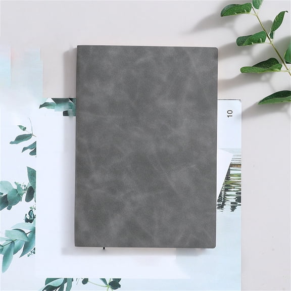 KUMHONW 2026 Leather Vintage Journal Notebook,200 Pages,Leather Softcover Lined Journal Notebooks for Women Men,Notebook Journals for Writing Travel,Business,Office,Grey