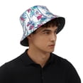 thumbnail image 6 of Bucket Hat for Men Women, Flamingo Palm Leaves_C Breathable Sun Hat Summer Beach Hats, Fun Womens Mens Bucket Hat for Travel Outdoor Vacation Fishing Hiking Sports, 6 of 6
