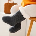 thumbnail image 3 of SUNSIOM Infant Baby Lamb Floor Socks Solid Color/Contrast Color Baby Winter Warm Thick Knit Crew Socks, 3 of 4