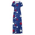 thumbnail image 4 of Vestido de Manga Corta para Mujeres Sexy Impreso Cuello en V Vestido Largo Delgado, Moda de las Señoras para la Primavera Y el Verano, 4 of 4