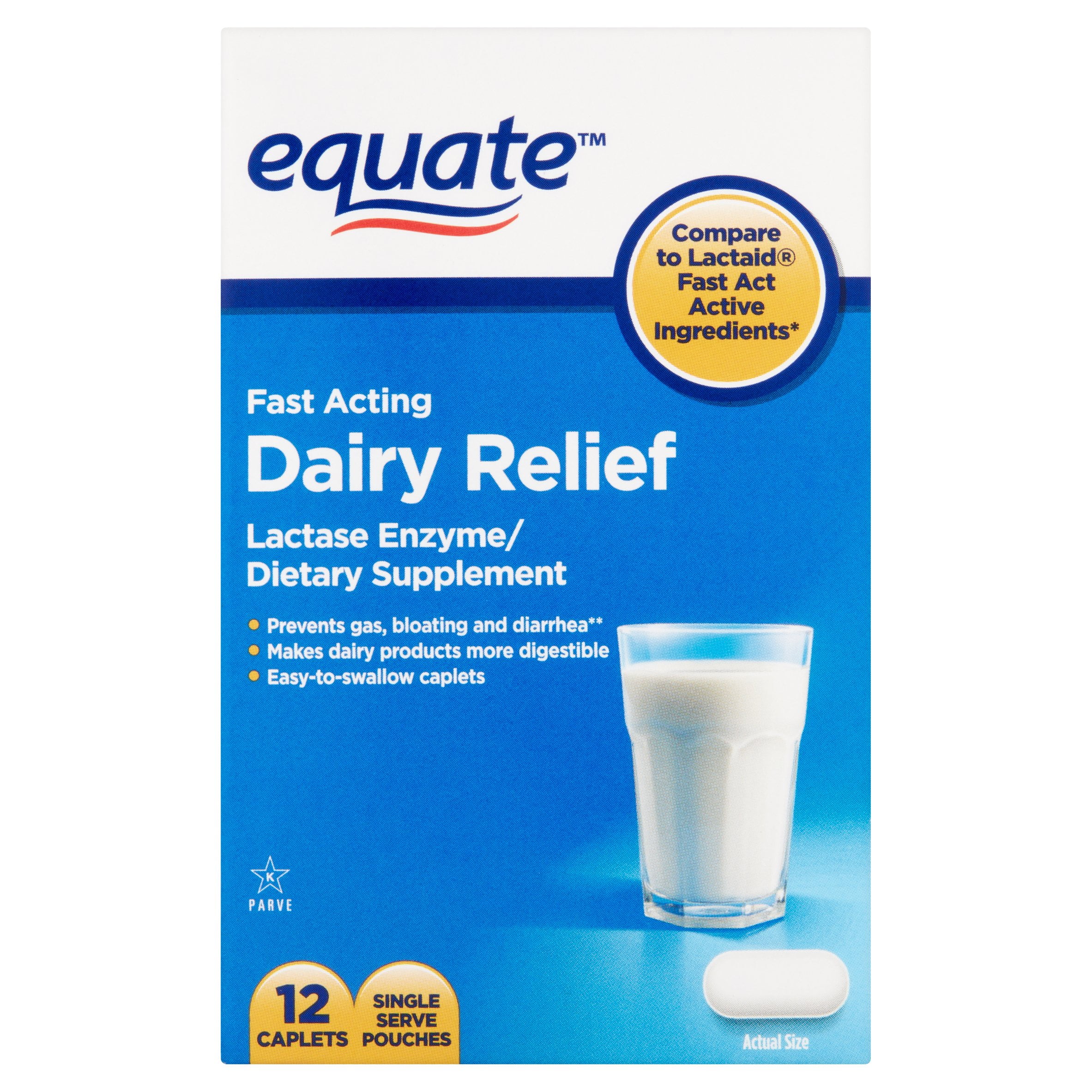 Equate Fast Acting Dairy Digestive Dietary Supplements, 12 Ct Walmart