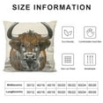 thumbnail image 5 of Orinice Bull Horns Logo Graphic Decorative Throw Pillow Cover for Home Couch Living Room Bed Sofa, Soft and Durable, 1PC 22x22in, 5 of 5