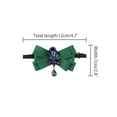 thumbnail image 2 of INSPIRE CHIC Ribbon Bow Brooch Rhinestone Pre-Tied Bow Tie for Men Bowknot Neck Tie Wedding Party Gifts Ceremony Dark Green, 2 of 5