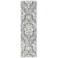 thumbnail image 2 of SAFAVIEH Abstract Constantine Damask Wool Runner Rug, Ivory/Navy, 2'3" x 8', 2 of 11