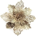 thumbnail image 2 of Flores artificiales con purpurina de Navidad, adornos de plástico para árbol de Navidad, guirnaldas, decoración de boda y vacaciones, 2 of 4