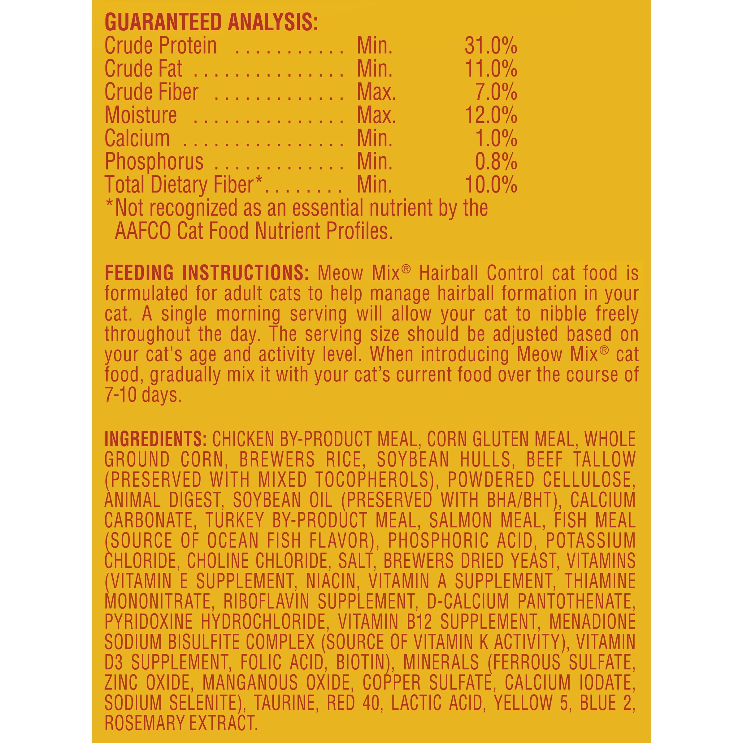 Meow mix calories sales