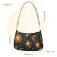 thumbnail image 3 of FORMRS Womens Shoulder Bag with Chain Strap Clutch Purse Cute Tote Handbag, Sun Moon and Stars Pattern, 3 of 7