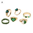 thumbnail image 1 of Visland 1 Set Knuckle Rings Heart Stackable Women All Match Finger Rings for Party, 1 of 8