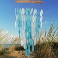 thumbnail image 6 of Blue Handworks Wind Chimes Blue Waterfall Glass Wind Chime Garden Decor, 6 of 8