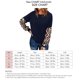 thumbnail image 5 of Sudadera de mujer de manga larga con estampado de leopardo y cuello redondo para el hogar al aire libre azul marino XXL, 5 of 5