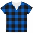 thumbnail image 4 of Cilsoka Women's V Neck T Shirts Short Sleeve Plaid Basic Tees Trendy Summer Going Out Tops Comfy Casual Fashion Clothes, 4 of 5