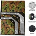 thumbnail image 2 of Insulated Tarp, Reusable Heavy Duty Thermal Survival Blanket – 60x82in, Reflects 90% Body Heat, Waterproof, Windproof, 3-Layer Design, Reinforced Grommets, Woodland Camo, 2 of 6