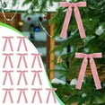 thumbnail image 6 of 12 Pcs Velvet Bows Christmas Tree Ornaments Rustic Vintage Velvet Ribbon Bows for Tree Garland Wreath Indoor Xmas Decorations, 6 of 6