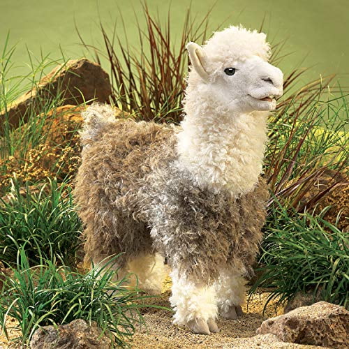 Folkmanis Alpaca Hand Puppet, White, 1 EA