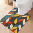 thumbnail image 2 of Yayeee Bath Rugs for Bathroom Floor Set of 2 Non Slip Fluffy Soft Absorbent Mat, Red Geometric, 2 of 7