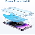 thumbnail image 3 of (2+2 pack) amFilm iPhone 14 Pro OneTouch Tempered Glass Screen & Lens Protector, 3 of 6