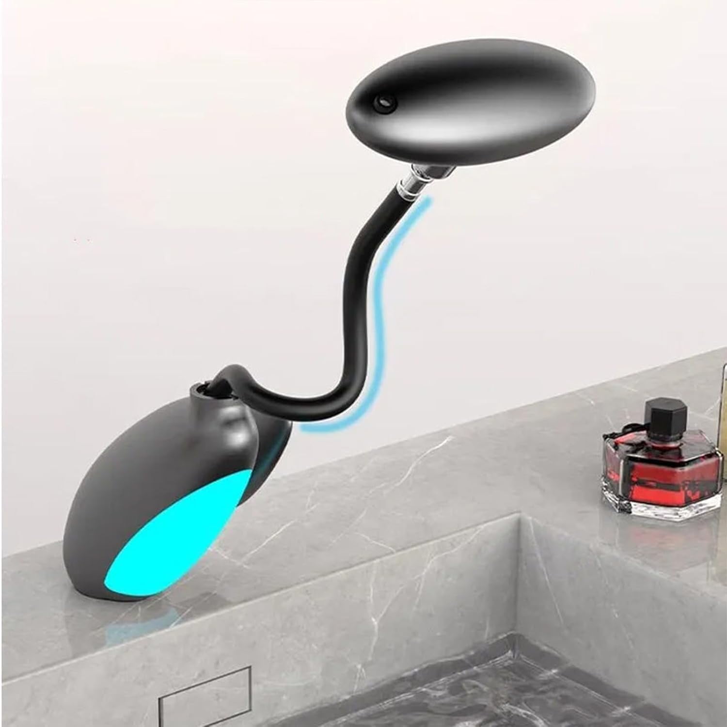 360° Rotating Pull-Out Washbasin Faucet with 4 Water Flow Modes & LED Light, Bathroom Vanity Faucet with Pull Out Sprayer, Smart led Bathroom Faucet, Dual Control of Hot and Cold