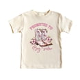 thumbnail image 4 of Promoted to Big Sister Shirt for Girls Pink Western Cowgirl Boots Floral Cute Sibling Tee Natural Shirt Youth Small, 4 of 8