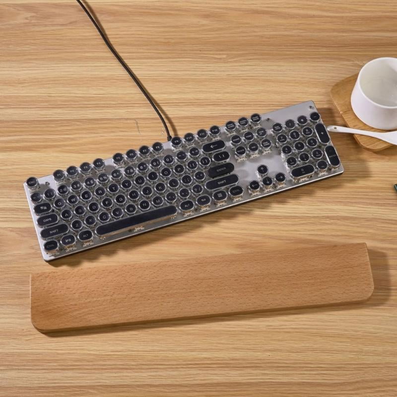 CEORPER Ergonomic Beech Wood Keyboard Wrist Rest Comfortable for Easy Typing Relief