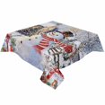 thumbnail image 2 of Snowman Christmas Tablecloth Square Table Cloth 54x54, Waterproof Tablecloth Outdoor Table Cloth, Farmhouse Xmas Tree Snowflake Washable Table Cover for Kitchen Dining Party, 2 of 8