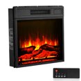 thumbnail image 1 of KFFKFF Electric Fireplace Insert, 18 inch Recessed and Wall Mounted with Adjustable 3 Flame Brightness Levels & 24h Timer & Remote Control, 5000BTU Black, 1 of 9