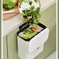 thumbnail image 4 of Contenedor de abono de cocina, bote de basura para cocina, bote de basura de cocina con tapa, colgante, bote de basura montado en la pared, para armario, baño,, 4 of 5