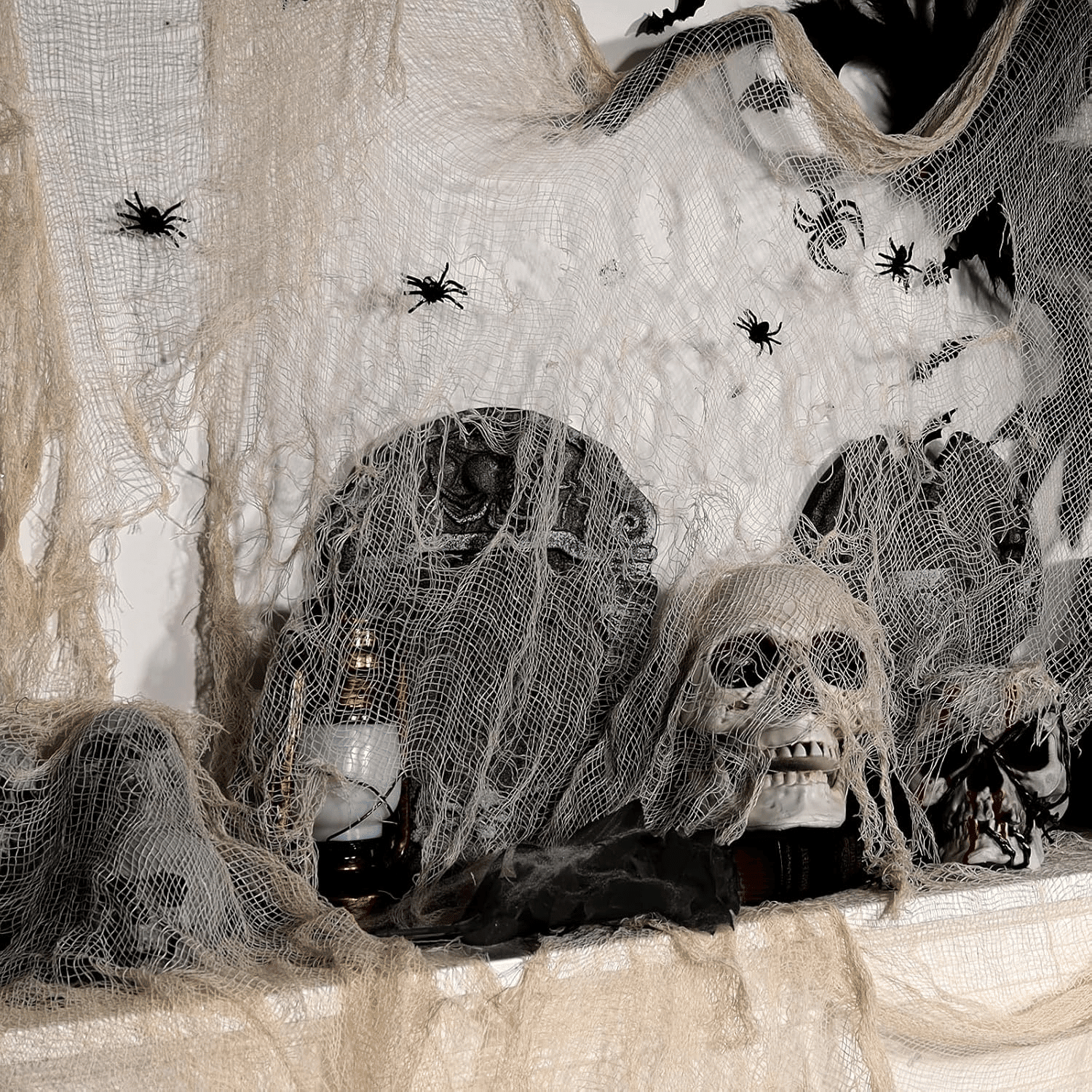 315x78.7 Inch Halloween Creepy Cloth Gauze Fabric for Spooky Party Decor