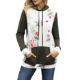 thumbnail image 2 of Sudadera Con Capucha Con Estampado Floral Para Mujer Sudadera Con Cuello Y Cuello Sudadera Con Capucha 2XL Yuyangstore  Sudadera con capucha floral para mujer, 2 of 8