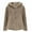 Khaki, variant on Womens Coat Plus Size Women's Winter Long Sleeved Hooded Warm Jacket Solid Color Button Top Jacket,Beige_L