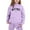 Purple, variant on AWZXDE Girls Letter Print Hooded Sweatshirt Casual Winter Wear Stylish Outfit For Ages 1 To 9 Comfortable Girls Fashion Black，6-7 Years