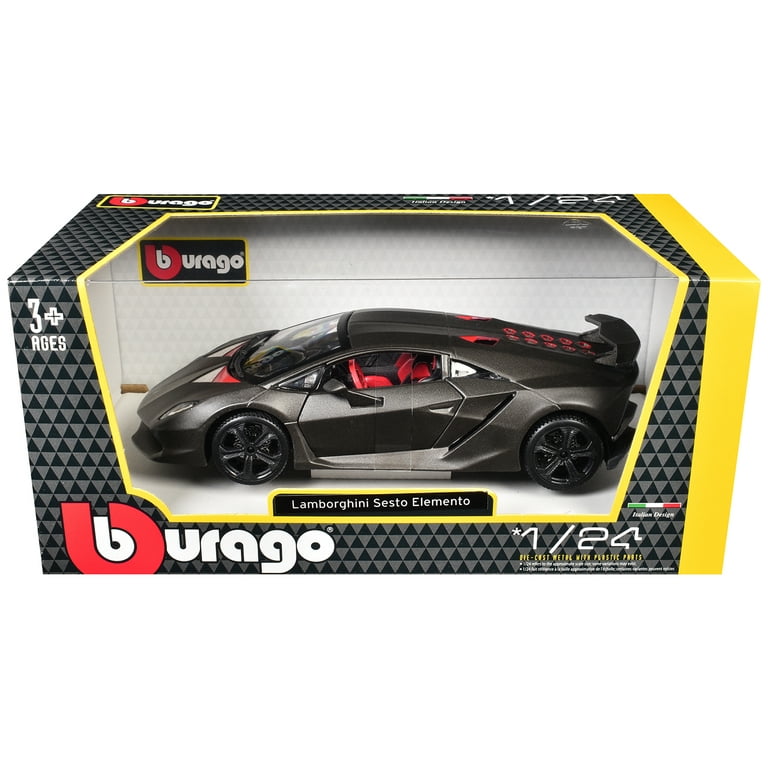 Bburago Lamborghini Sesto Elemento Matt Grey 1/24 Diecast Car