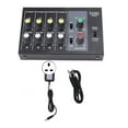 thumbnail image 1 of IWMango Mini Sound Mixer 8 In 2 Out 4 Channel Stereo and 8 Channel Mono Microphone Line Mixer for Studio Stage Small Clubs Bar 100 to 240V UK Plug, 1 of 17