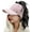 Pink, variant on Knit Beanie Hat for Women High Bun Ponytail Skull Cap Stretch Winter Chunky Warm Visor Brim Crochet Hats