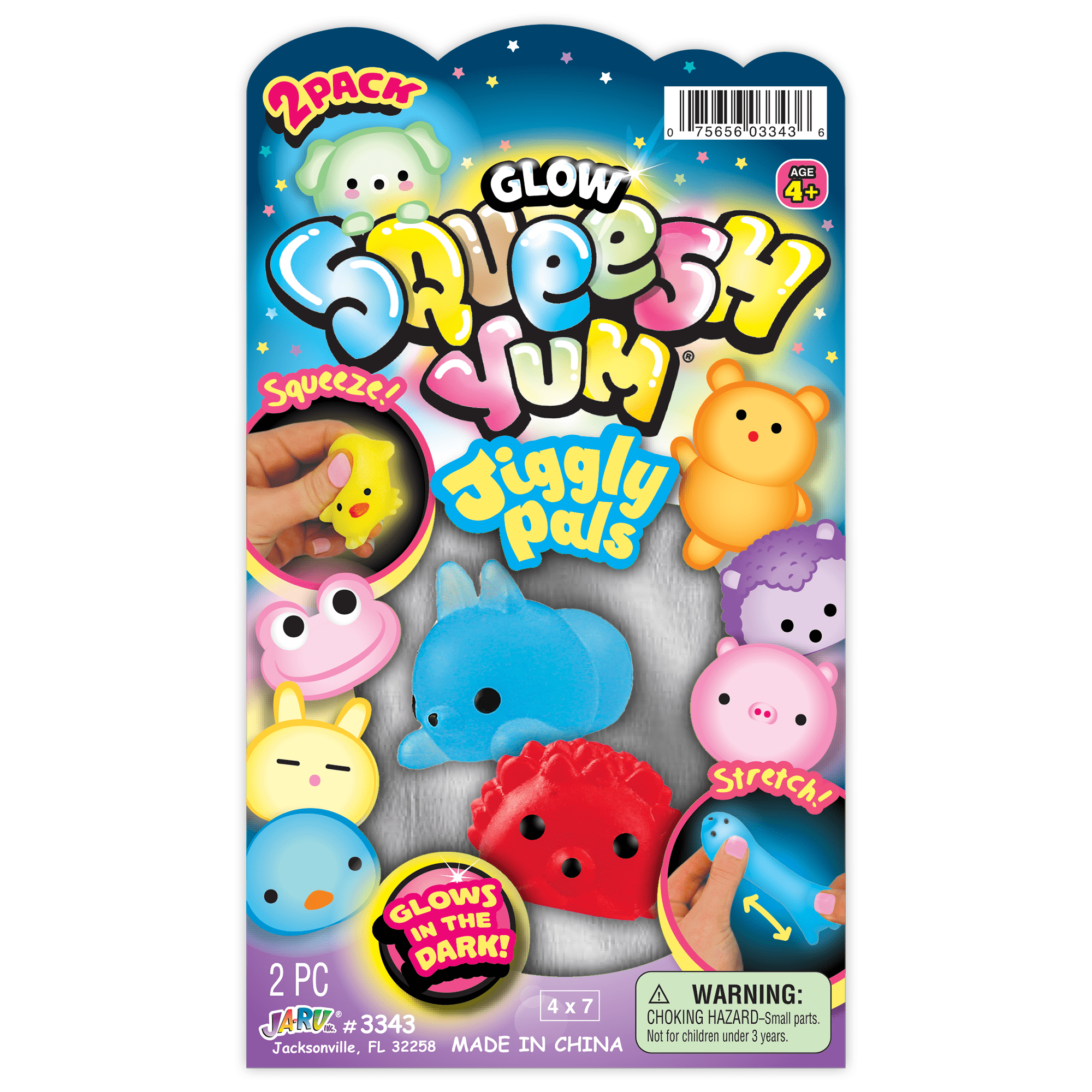 Squeesh yum Juggly Pals 2 Pack Mini Squishy Squeeze Toys 