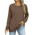 thumbnail image 5 of kytmyeq Women's Sweatshirts Trendy Crewneck Long Sleeve Shirts Color Block Pullover Tops Comfy, 5 of 7