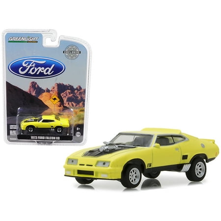1973 Ford Falcon XB Yellow with Black Stripe Hobby Exclusive 1/64 Diecast Car Model by