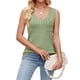thumbnail image 1 of Camisetas Sin Mangas de Verano para Mujer, Camisetas Sin Mangas, Cuello en V, Ropa Informal Holgada, Conjuntos. Verde M, 1 of 10