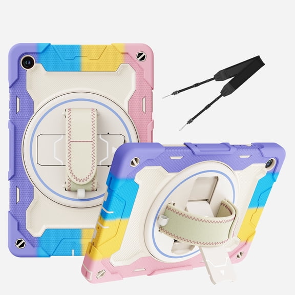 Tablet Case for Samsung Galaxy Tab A11 /A11 Plus 11 inch 2025 with Hand/Shoulder Strap, Shockproof Rugged, Pink